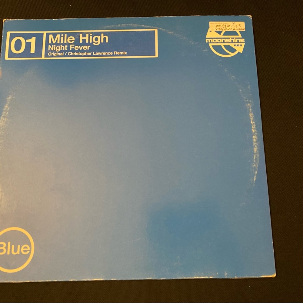 Mile High Night Fever Vinyl 12 inch moonshine DJ Christopher Lawrence techno